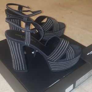 - SAINT LAURENT PARIS suede platform badazz …